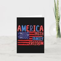 Drapeau Américain Foi Famille Liberté 4 Juillet In
