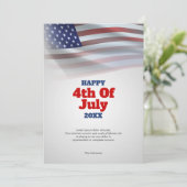Carte Drapeau américain | Happy 4 juillet salutation (Debout devant)