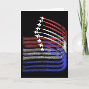 Carte Drapeau américain jet du 4 juillet patriotique Usa