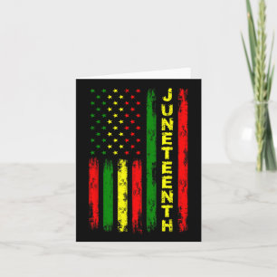 Carte Drapeau américain Jour de la Liberté Noire 19 juin