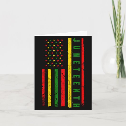 Carte Drapeau américain Juneteenth émancipation mélanine (Devant)