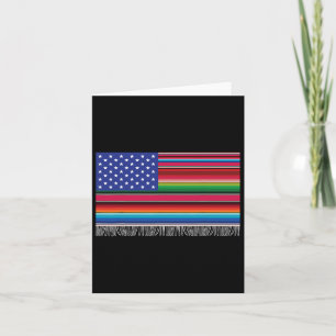 Carte Drapeau Américain Mexicain Serape Cinco De Mayo Po