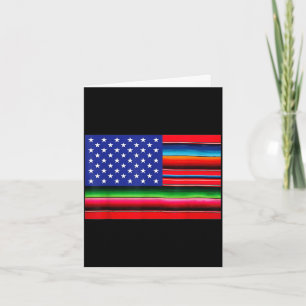 Carte Drapeau américain mexicain serape cinco de mayo po