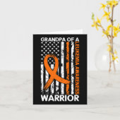 Carte Drapeau américain Mois de sensibilisation à la leu (Fleur jaune)