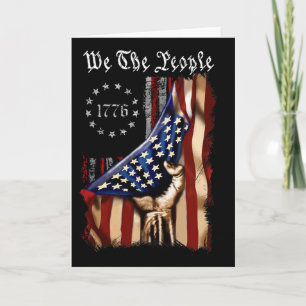 Carte Drapeau Américain Nous Le Peuple Histoire 1776 4 J