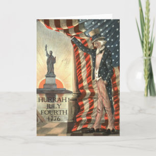 Carte Drapeau américain Oncle Sam Statue de la Liberté