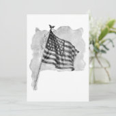 Carte Drapeau américain Patriotic Vintage Art (Debout devant)