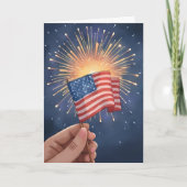 Carte Drapeau Américain Patriotique (Devant)
