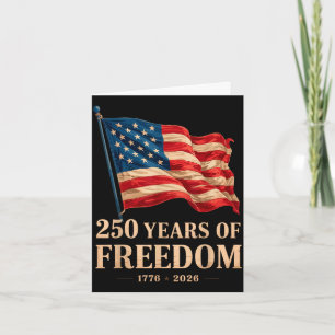 Carte Drapeau américain patriotique 4 juillet 250 annive