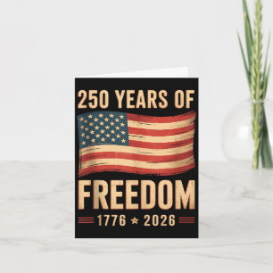 Carte Drapeau américain patriotique 4 juillet 250e anniv