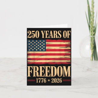 Carte Drapeau américain patriotique 4 juillet 250e anniv