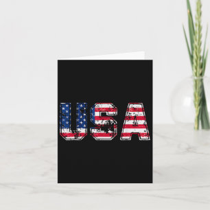 Carte Drapeau américain Patriotique 4 juillet Amérique J