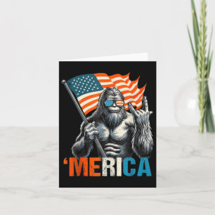 Carte Drapeau américain Patriotique 4 juillet Bigfoot Me