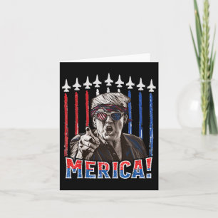Carte Drapeau américain patriotique 4 juillet Trump 2024