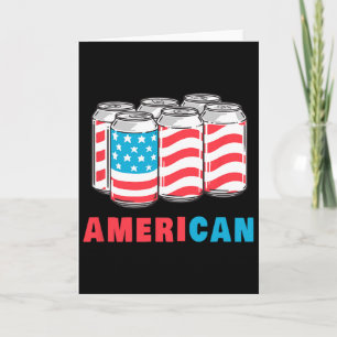 Carte Drapeau américain patriotique de bière drôle du 4