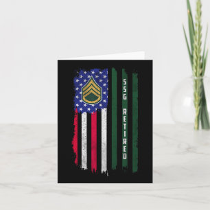 Carte Drapeau américain rang de sergent d'état-major E-6