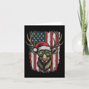 Carte Drapeau américain Reindeer Camo Pajama de Noël X m