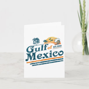 Carte Drapeau Américain Retro Vintage Golfe Du Mexique 1