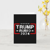 Carte Drapeau américain Rubio 2024 - Président des élect (Fleur jaune)