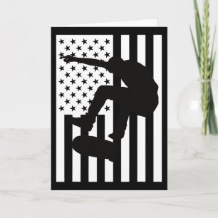 Carte Drapeau Américain Skateboarding Drapeau Usa Skateb