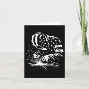 Carte Drapeau Américain Soudeur Patriotique