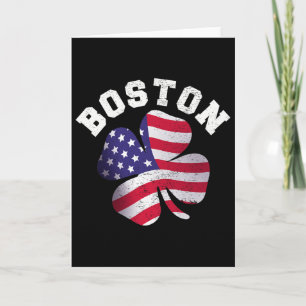 Carte Drapeau Américain St. Patrick Clic Boston Nom St