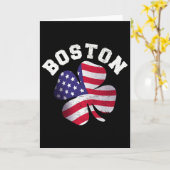 Carte Drapeau Américain St. Patrick Clic Boston Nom St (Fleur jaune)