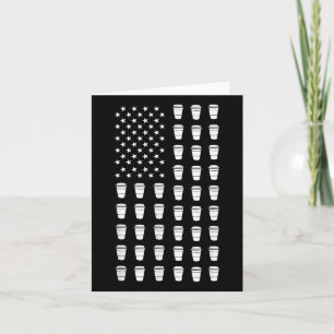 Carte Drapeau américain tasses de café Usa Patriotisme P