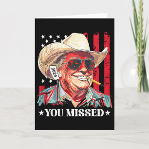 Carte Drapeau américain Trump cow-boy occidental Vous av