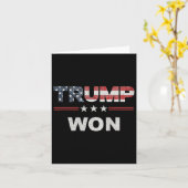 Carte Drapeau américain Trump Won T 4 juillet  (Fleur jaune)