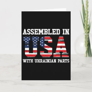 Carte Drapeau américain ukrainien patriote États-Unis cu
