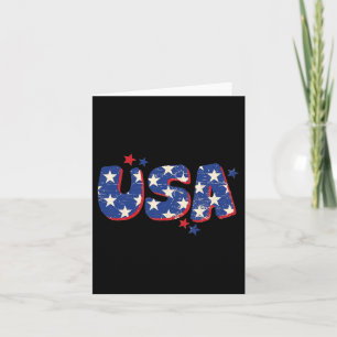 Carte Drapeau américain Usa 4 juillet hommes femmes enfa