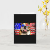Carte Drapeau Américain Usa Incroyable  (Fleur jaune)