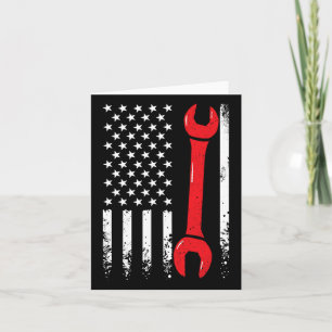 Carte Drapeau américain Usa Vintage Mécanique Clé 4 juil