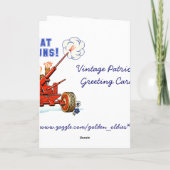 Carte Drapeau américain vintage (Dos)