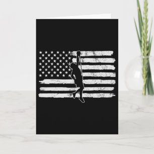 Carte Drapeau américain vintage du 4 juillet pour grimpe
