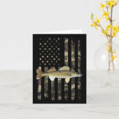 Carte Drapeau américain Walleye Camo1 (Fleur jaune)