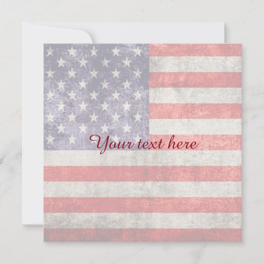 Carte Drapeau antiquité américain (Devant)