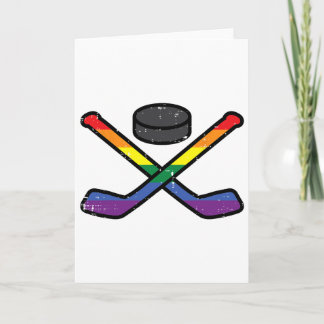 Carte Drapeau Arc-en-ciel de hockey sur glace de Fierté 