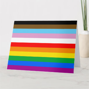 Carte Drapeau arc-en-ciel de la fierté LGBTQ+ INCLUSIF