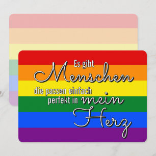 CARTE DRAPEAU ARC-EN-CIEL - RAYURES - LGBTQA+