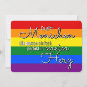 CARTE DRAPEAU ARC-EN-CIEL - RAYURES - LGBTQA+ (Devant)