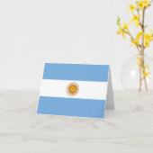 Carte Drapeau argentin (Fleur jaune)