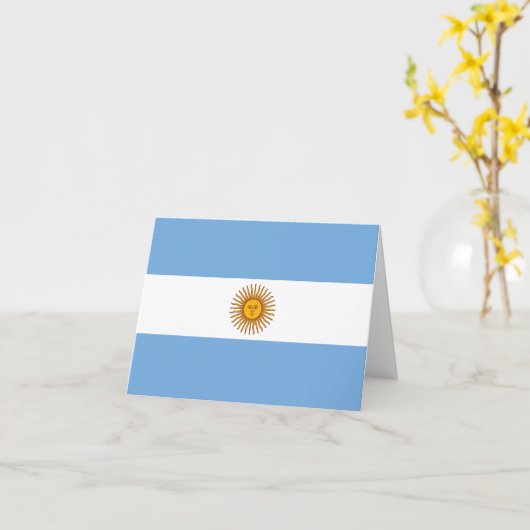 Carte Drapeau argentin (Fleur jaune)