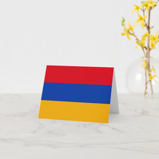 Carte Drapeau arménien (Fleur jaune)