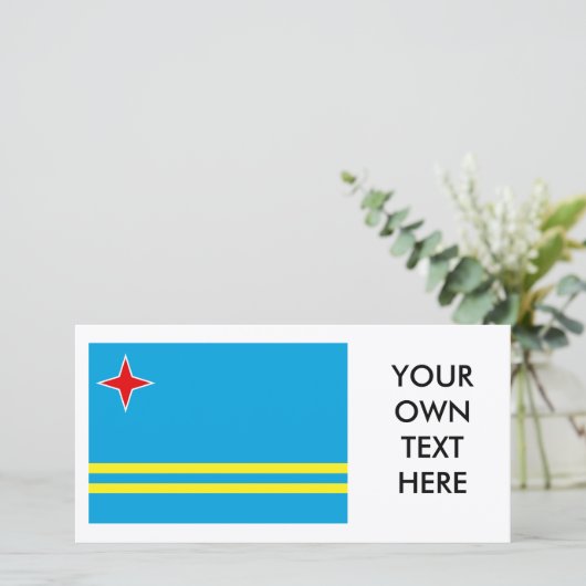 Carte Drapeau Aruba (Debout devant)