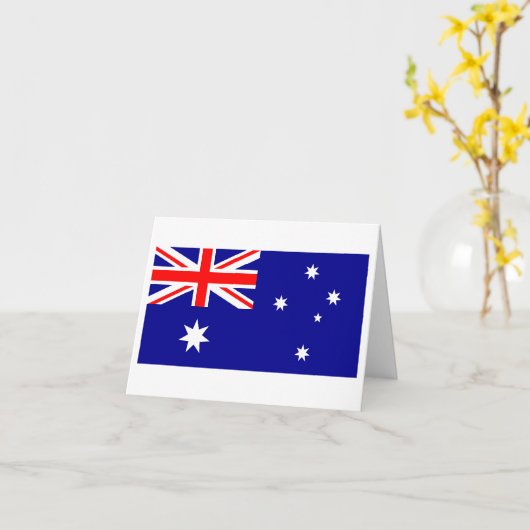 Carte Drapeau australien (Fleur jaune)