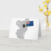 Carte Drapeau australien de Koala (Fleur jaune)