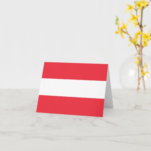 Carte Drapeau Autriche (Autriche) (Fleur jaune)