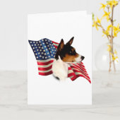 Carte Drapeau Basenji (Fleur jaune)